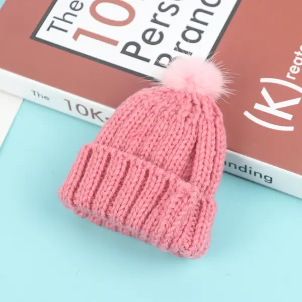 1pc 1/6 Dollhouse Miniature Knitted Beanie Cap - Image 12