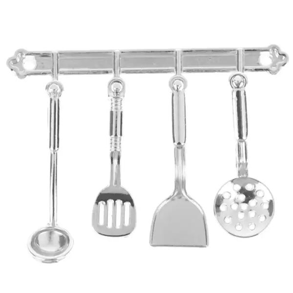Miniature Metal Kitchen Utensils Set for Dolls - Image 6
