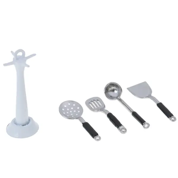Miniature Metal Kitchen Utensils Set for Dolls - Image 5