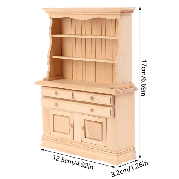 1:12 Scale Wooden Miniature Cabinet for Dollhouse - Image 22