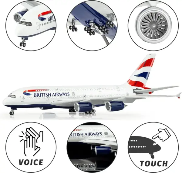 Airbus A380 Model Airplane with LED Light - Image 6