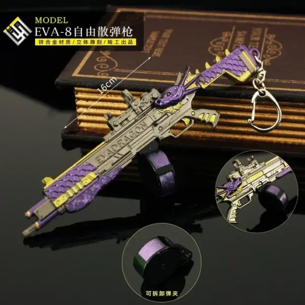 16cm All-Metal Gun Keychain Model Pendant - Image 15