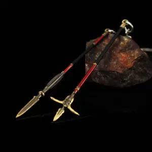 Mini Metal Zhizi Sword Keychain 9cm Model