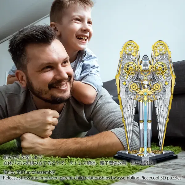 3D Metal Winged Angel Model Kit 443 Pieces - Image 5