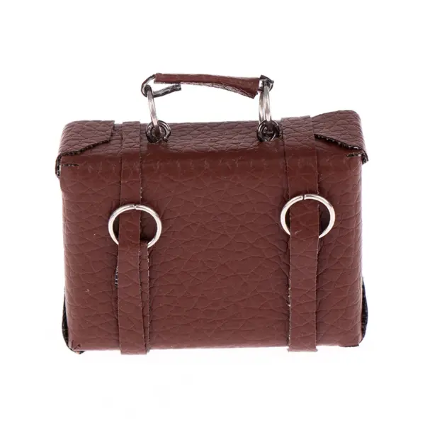 Dollhouse Miniature Vintage Leather Suitcase - Image 13