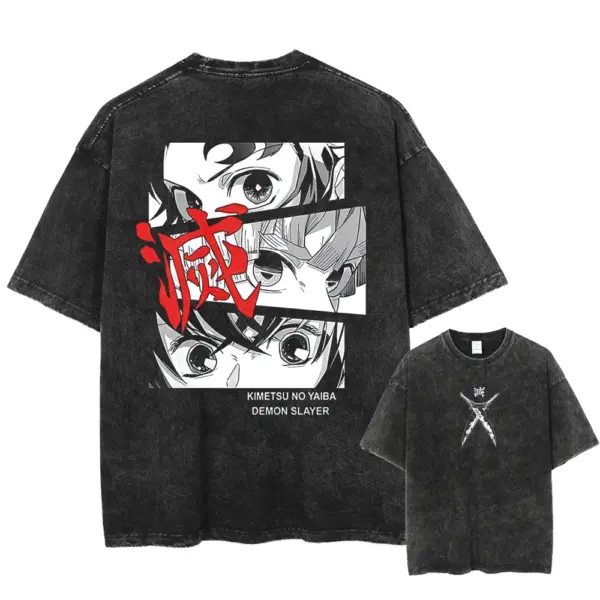 Men's Oversized Anime Graphic T-Shirt - Image 6