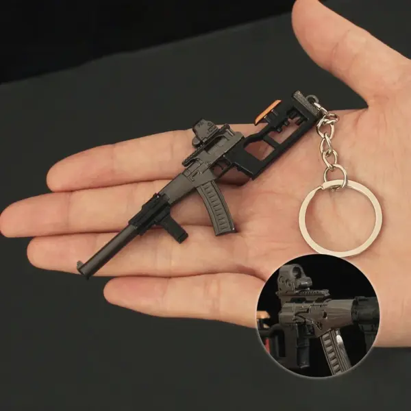 9cm Mini Toy Gun Keychain Collectible Model - Image 2