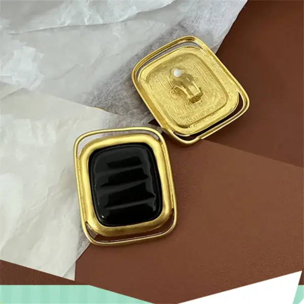Geometric Metal Stud Earrings for Women - Image 7