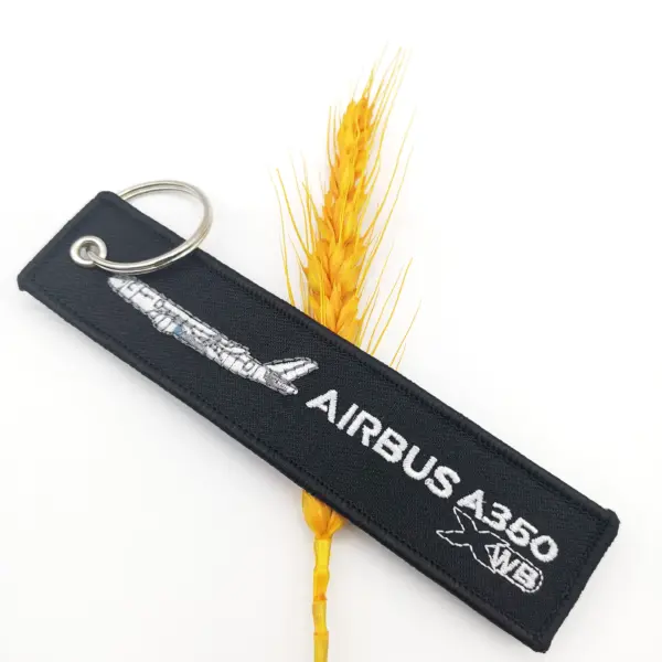 Airbus A350 Double Sided Embroidered Keychain - Image 3