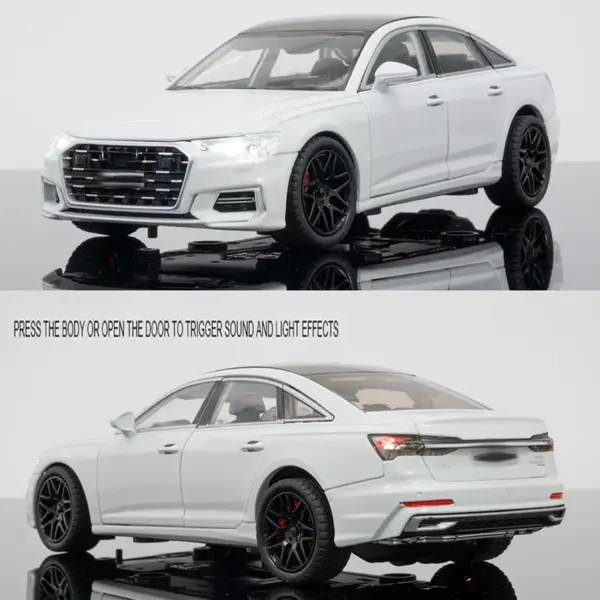 1:24 Scale A6 Alloy Diecast Toy Car Model - Image 4