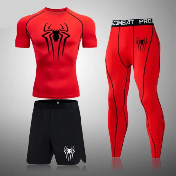 Men's Compression Sports Shirt and Short Set - Image 11