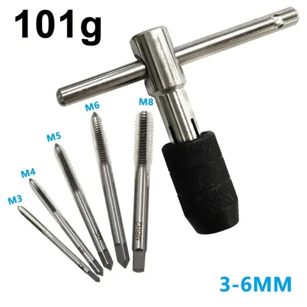T-Shaped Tap Wrench Set with M3-M8 Taps - Image 7