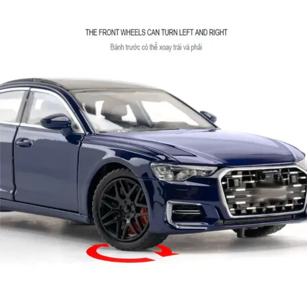1:24 Scale A6 Alloy Diecast Toy Car Model - Image 6