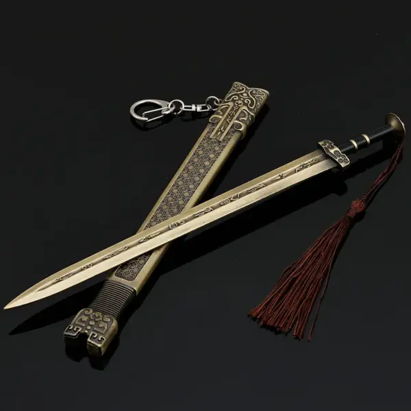 22cm Toy Medieval Sword Keychain Model - Image 2