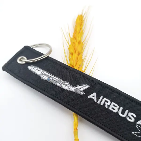 Airbus A350 Double Sided Embroidered Keychain - Image 4