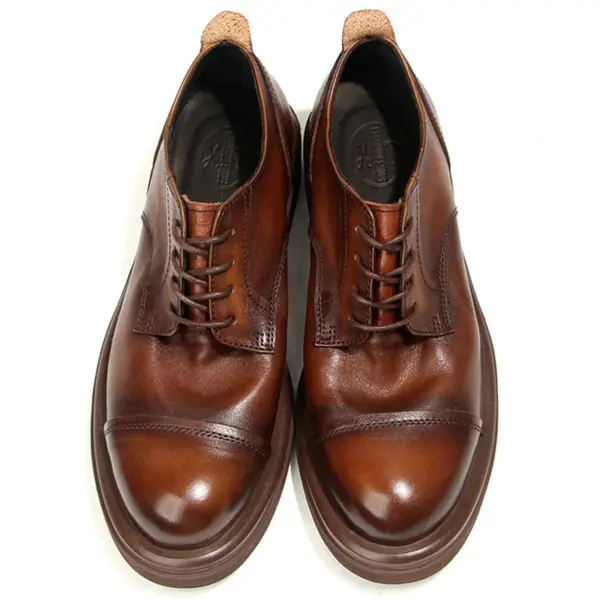 Men's Handmade Genuine Leather Casual Shoes - Image 4