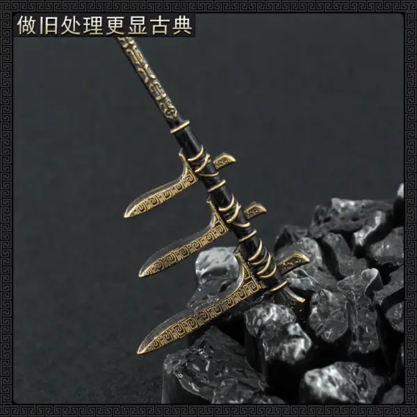 22cm Metal Chinese Halberd Spear Collectible - Image 3