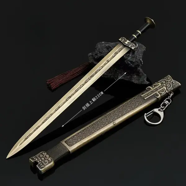 22cm Toy Medieval Sword Keychain Model - Image 9