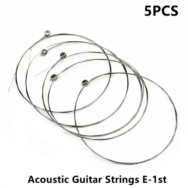 5 Pcs E-1st Single Guitar Strings Silvery - Image 4