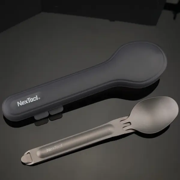 Titanium Fork and Spoon Set for Outdoors - Image 7