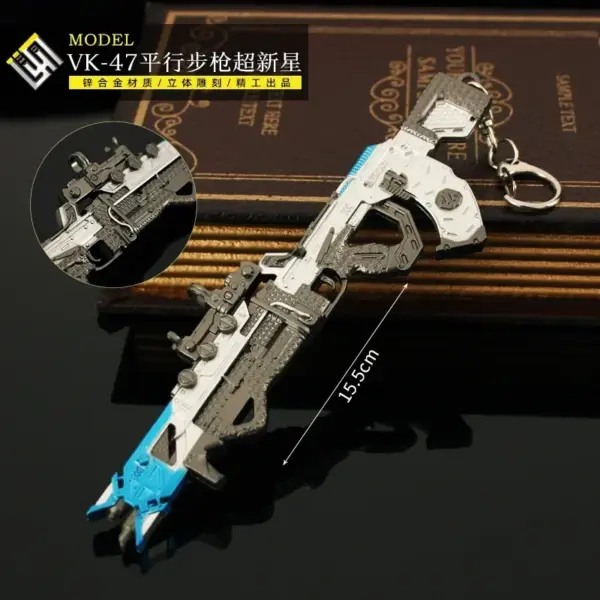 16cm All-Metal Gun Keychain Model Pendant - Image 18