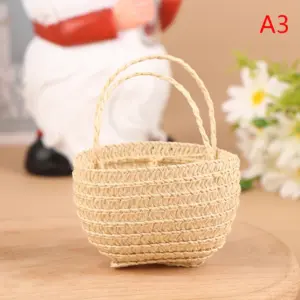 Mini Straw Handbags for Dollhouse Decor 39 S25a8e635e7074fad9fdc3c45a075fa7f5