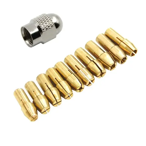 11-Piece Brass Collet Set for Electric Drills - Image 2