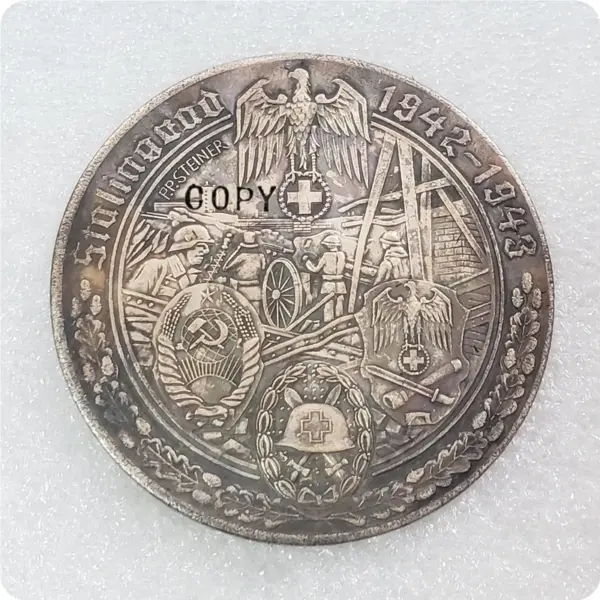 WWII Commemorative Replica Medal 50MM - Image 4