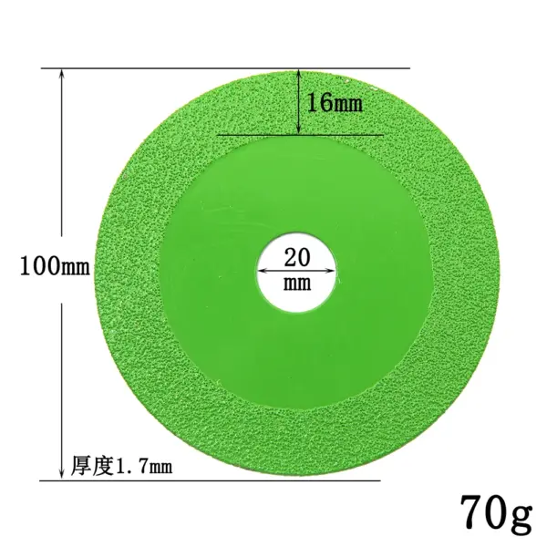 Green Diamond Cutting Blade for Angle Grinder - Image 3