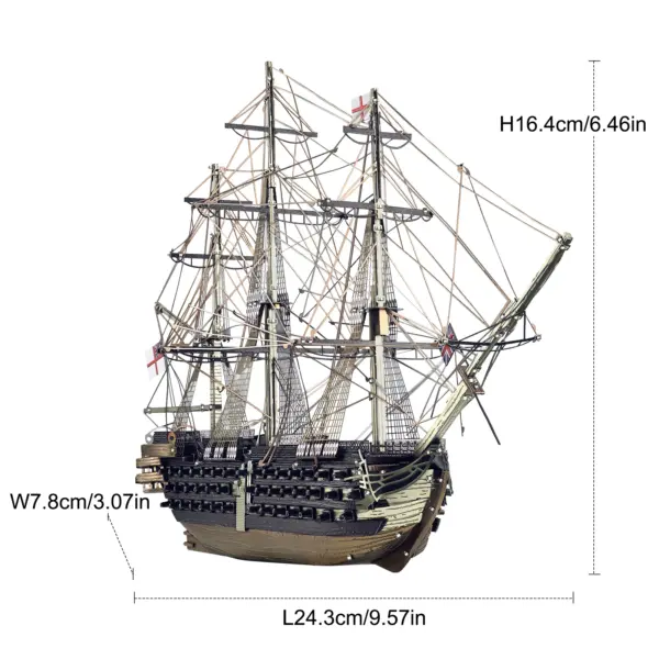 HMS Victory 3D Metal Puzzle Model Kit - Image 3