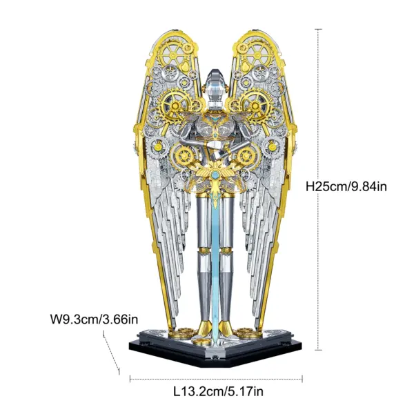 3D Metal Winged Angel Model Kit 443 Pieces - Image 3