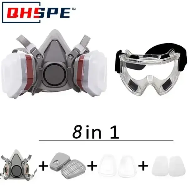 Reusable Half Face Respirator with Cotton Filter - Image 9