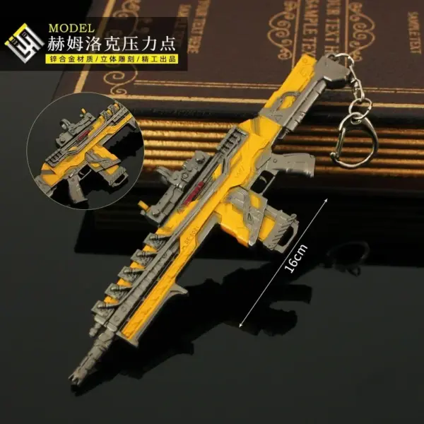 16cm All-Metal Gun Keychain Model Pendant - Image 8