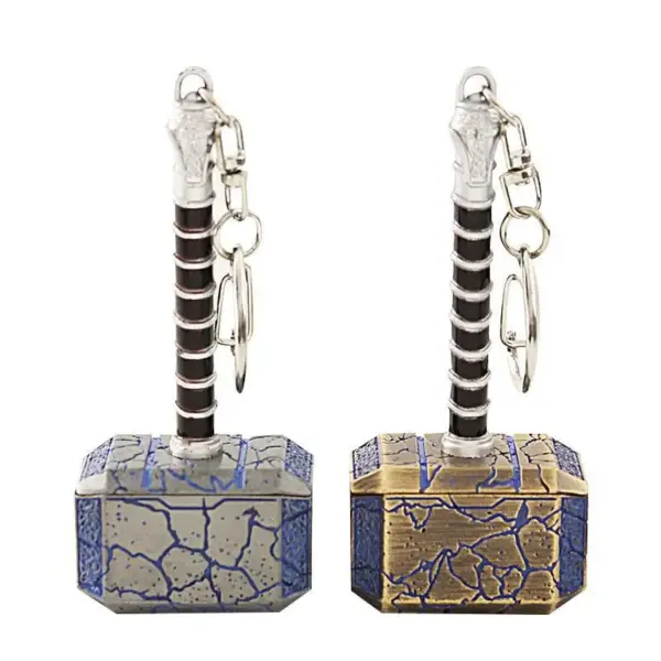 8cm Thor's Hammer Metal Miniature Keychain - Image 5