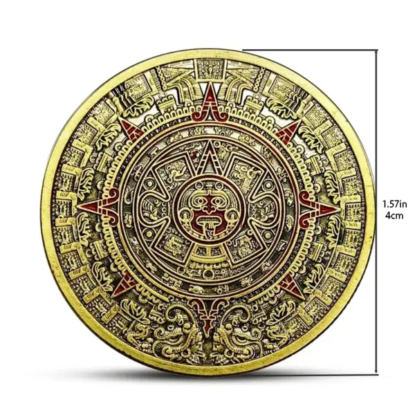 Aztec Gold Decorative Commemorative Coin - Image 4