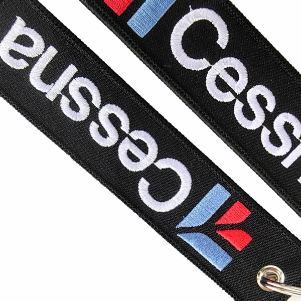 Cessna Double-Sided Embroidered Keychain - Image 6
