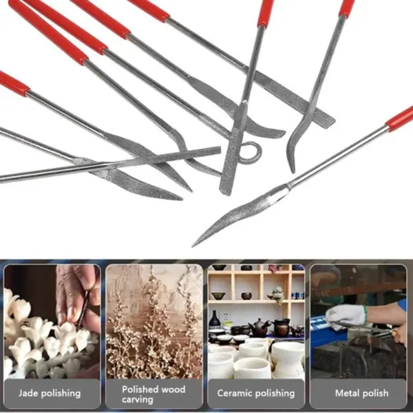 10pcs Diamond Needle File Set for Crafting - Image 2