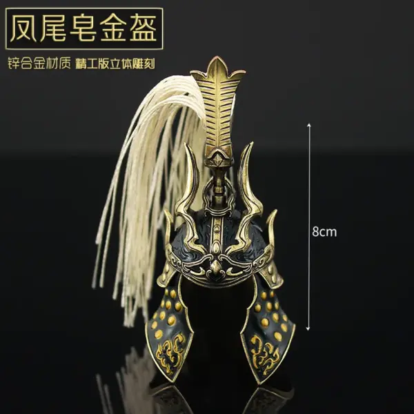 8cm Metal Samurai Helmet for Doll Decoration - Image 7