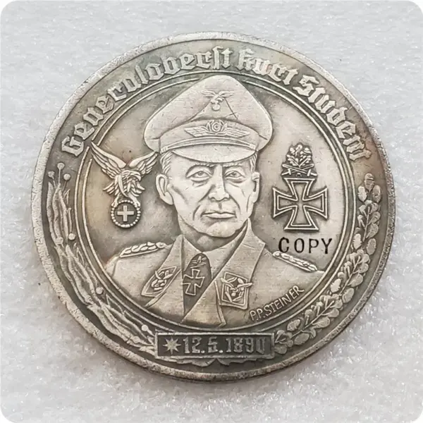 WWII Commemorative Replica Medal 50MM - Image 8