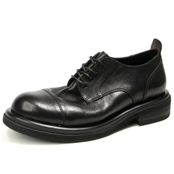 Men's Handmade Genuine Leather Casual Shoes - Image 2