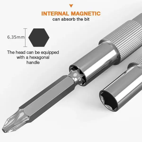 300mm Silver Flexible Shaft Screwdriver Tool - Image 2