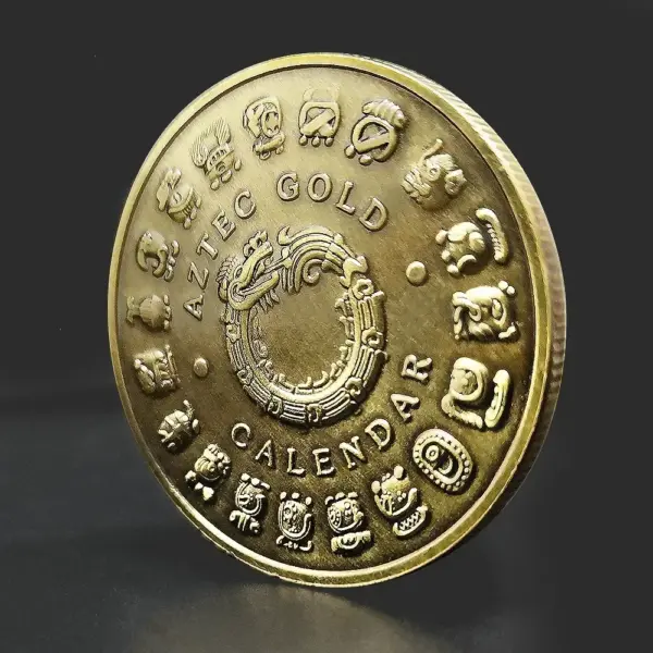 Aztec Gold Decorative Commemorative Coin - Image 5