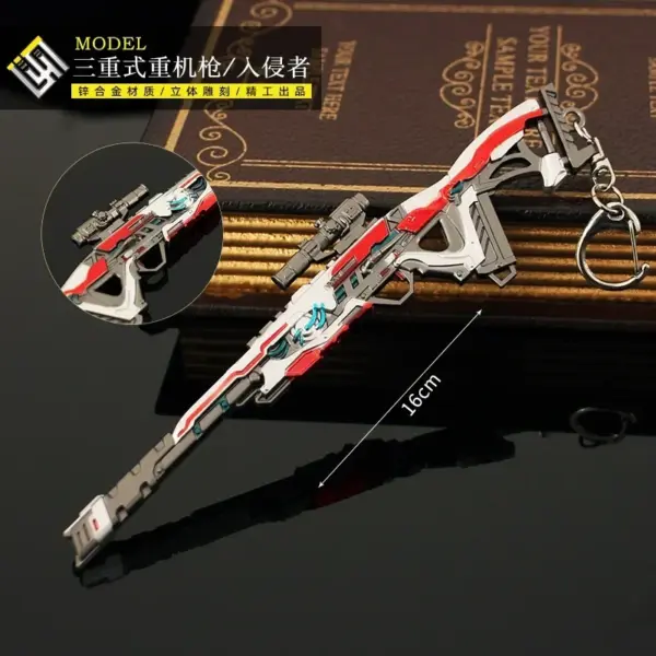 16cm All-Metal Gun Keychain Model Pendant - Image 19