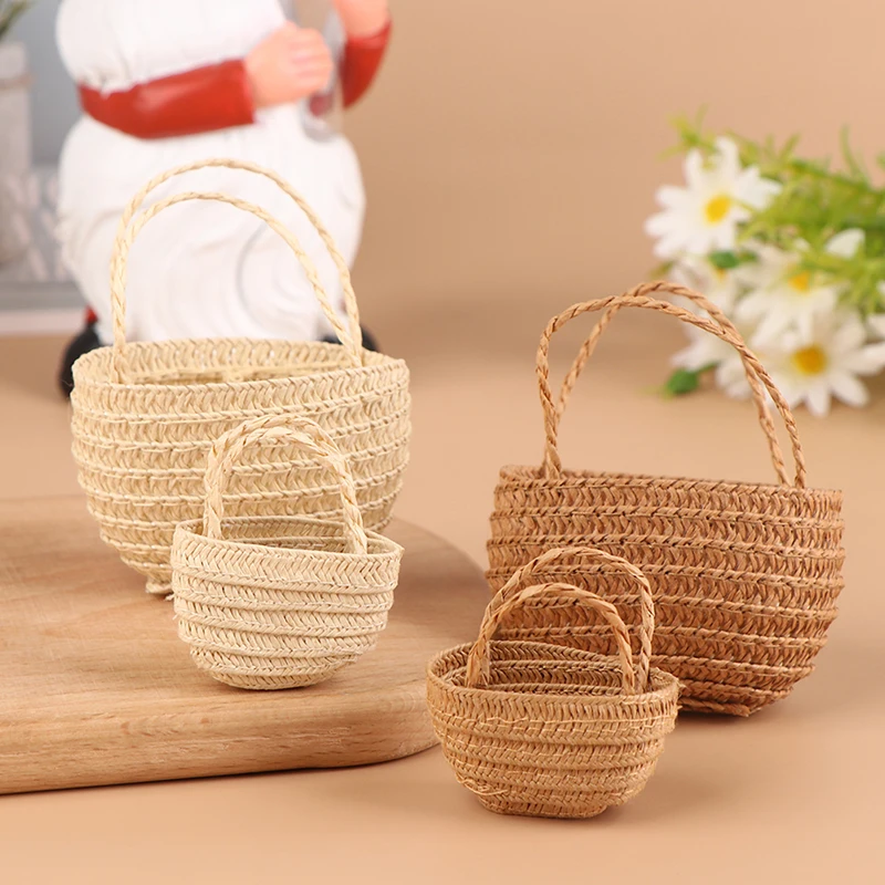 Mini Straw Handbags for Dollhouse Decor 3 Mini Straw Handbags for Dollhouse Decor - Image 3
