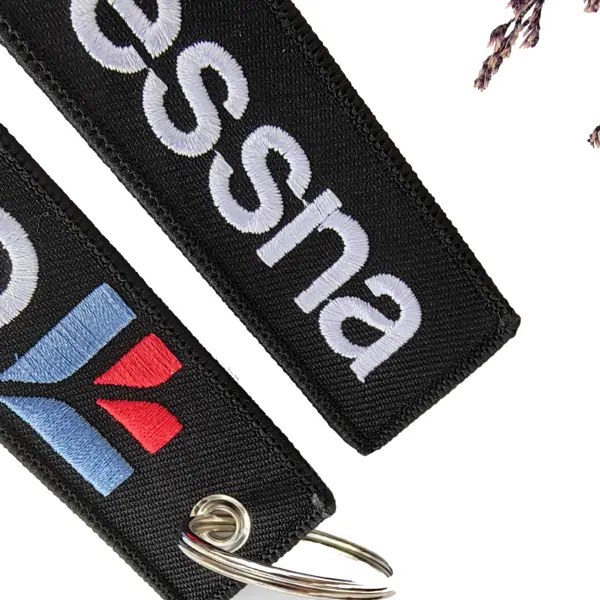 Cessna Double-Sided Embroidered Keychain - Image 5