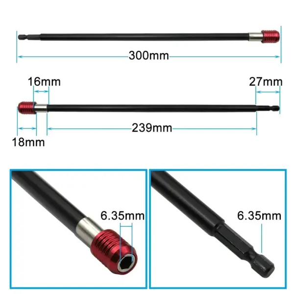 300mm Quick Release Self-Locking Extension Rod - Image 2