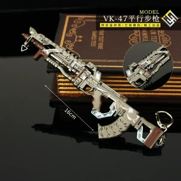 16cm All-Metal Gun Keychain Model Pendant - Image 11