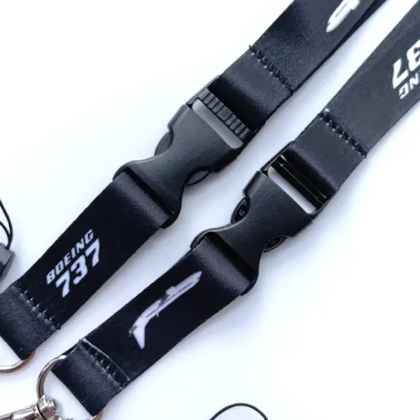 Boeing 737 Black Lanyard with Clasp - Image 5