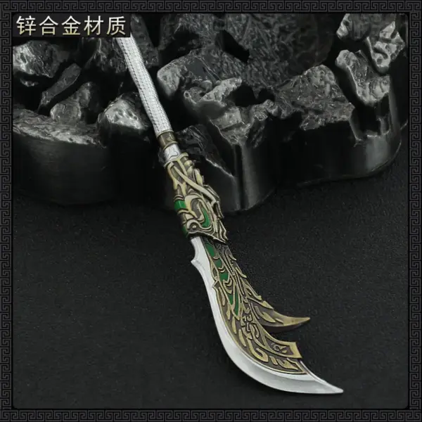 22cm Metal Guan Dao Weapon Model Decoration - Image 3