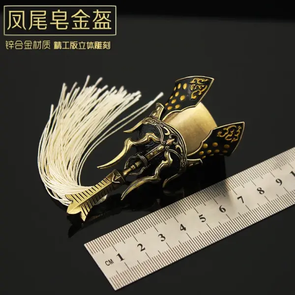 8cm Metal Samurai Helmet for Doll Decoration - Image 4